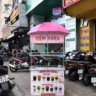 Xe bán đồ uống Tiệm Kaka có dù